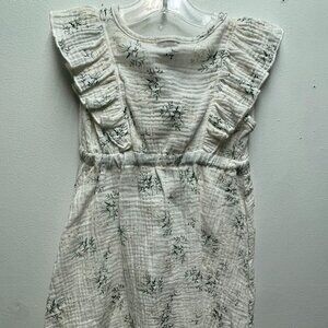 White floral toddler dress